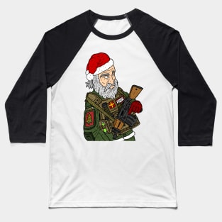 a tactical santa design. military Christmas. Baseball T-Shirt